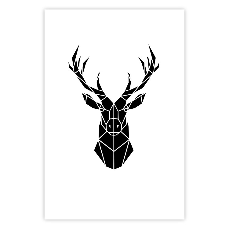 Wall Poster Harmonious Deer - deer figure created from geometric shapes 125109 additionalImage 19