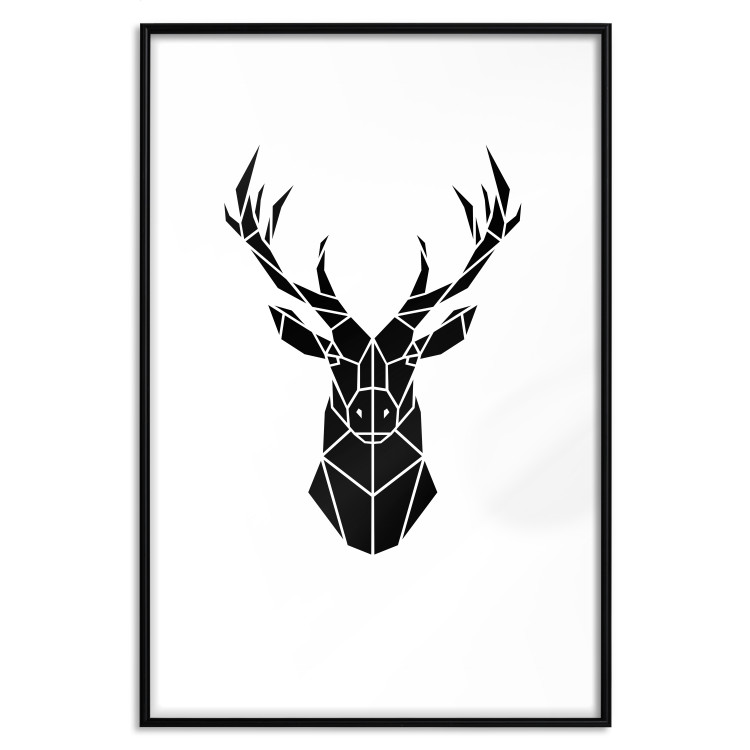 Wall Poster Harmonious Deer - deer figure created from geometric shapes 125109 additionalImage 15