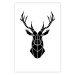 Wall Poster Harmonious Deer - deer figure created from geometric shapes 125109