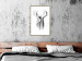 Wall Poster Prince of the Forest - black deer on a white background with visible shadow reflection 125409 additionalThumb 7