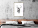 Wall Poster Prince of the Forest - black deer on a white background with visible shadow reflection 125409 additionalThumb 13