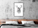 Wall Poster Prince of the Forest - black deer on a white background with visible shadow reflection 125409 additionalThumb 5