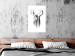 Wall Poster Prince of the Forest - black deer on a white background with visible shadow reflection 125409 additionalThumb 23