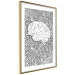 Poster Clear Mind - black and white human brain on abstract patterned background 127909 additionalThumb 7