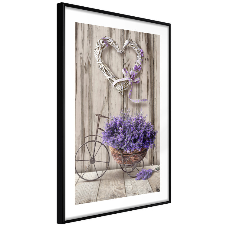 Poster Secret Lavender Bouquet - purple flowers on background of wooden planks 128409 additionalImage 6