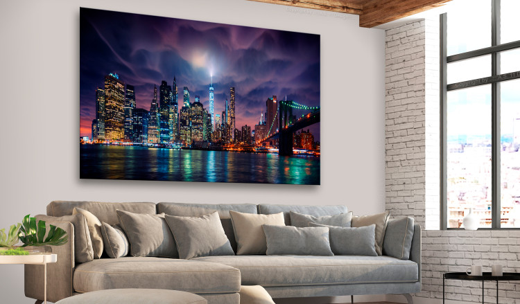 Large canvas print New York: Dark City [Large Format] 128709 additionalImage 6