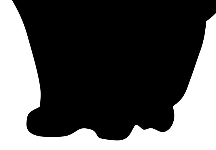 Poster Curious Cat - abstract black animal on plain white background 129609 additionalImage 11