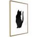 Poster Curious Cat - abstract black animal on plain white background 129609 additionalThumb 14