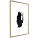 Poster Curious Cat - abstract black animal on plain white background 129609 additionalThumb 7