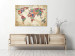 Canvas Print Travel Mementos (1-piece) Wide - vintage-style world map 129809 additionalThumb 3