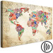 Canvas Print Travel Mementos (1-piece) Wide - vintage-style world map 129809 additionalThumb 6