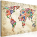 Canvas Print Travel Mementos (1-piece) Wide - vintage-style world map 129809 additionalThumb 2