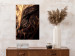 Wall Poster Tangled Trace - golden leaf with distinct texture on a black background 130509 additionalThumb 2