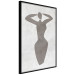 Wall Poster Dancing Woman - black silhouette of a dancing woman on a gray background 134209 additionalThumb 11