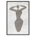 Wall Poster Dancing Woman - black silhouette of a dancing woman on a gray background 134209 additionalThumb 16
