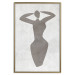Wall Poster Dancing Woman - black silhouette of a dancing woman on a gray background 134209 additionalThumb 17