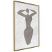 Wall Poster Dancing Woman - black silhouette of a dancing woman on a gray background 134209 additionalThumb 12