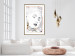 Wall Poster Beautiful Winter Lady - black and white portrait of a woman with a golden glow 134509 additionalThumb 13