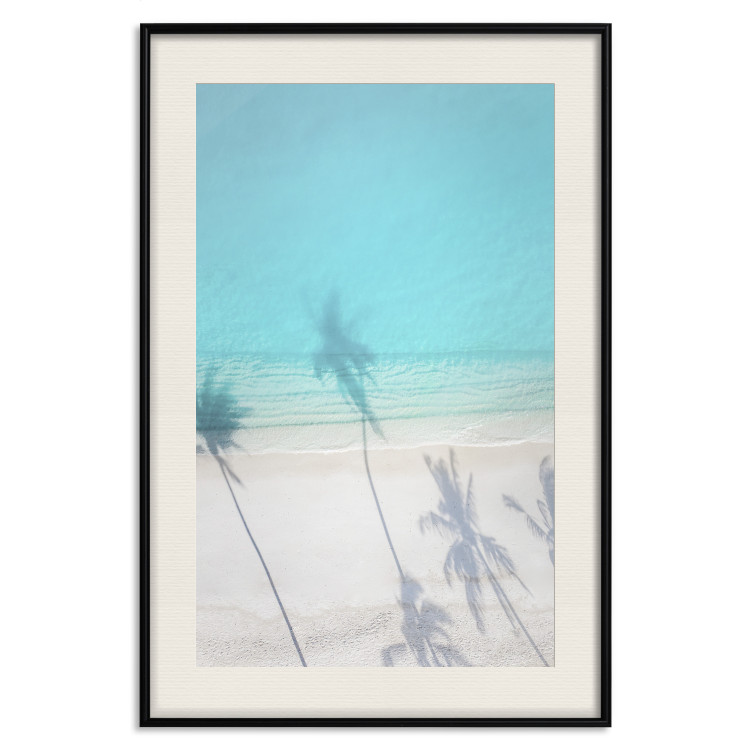 Wall Poster Turquoise Morning - seaside landscape with vivid shadow of palms 135309 additionalImage 17