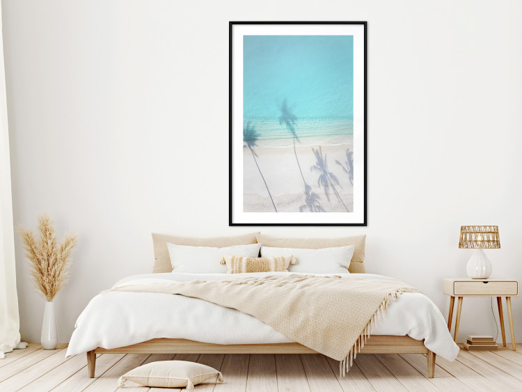 Wall Poster Turquoise Morning - seaside landscape with vivid shadow of palms 135309 additionalImage 27