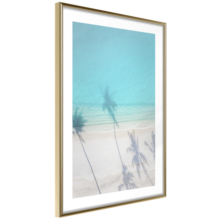 Wall Poster Turquoise Morning - seaside landscape with vivid shadow of palms 135309 additionalImage 2