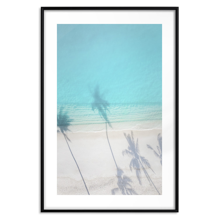 Wall Poster Turquoise Morning - seaside landscape with vivid shadow of palms 135309 additionalImage 19