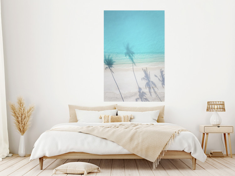 Wall Poster Turquoise Morning - seaside landscape with vivid shadow of palms 135309 additionalImage 17
