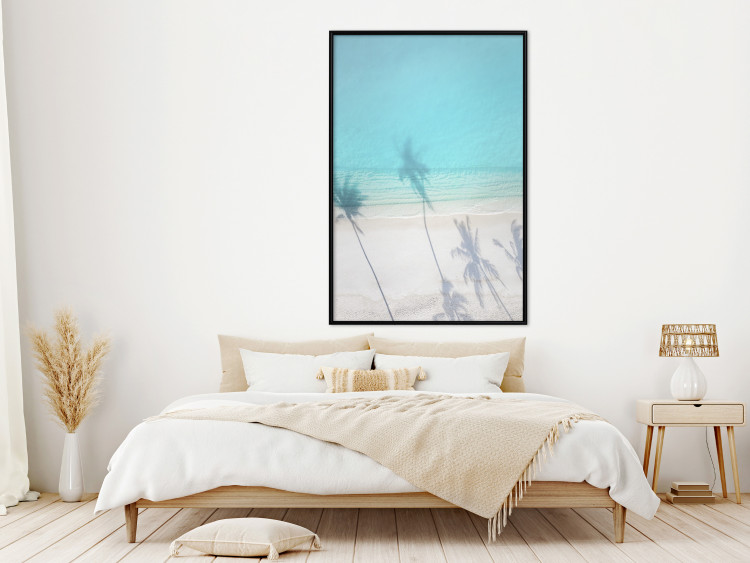 Wall Poster Turquoise Morning - seaside landscape with vivid shadow of palms 135309 additionalImage 20
