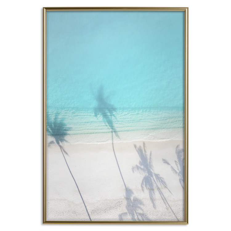 Wall Poster Turquoise Morning - seaside landscape with vivid shadow of palms 135309 additionalImage 9
