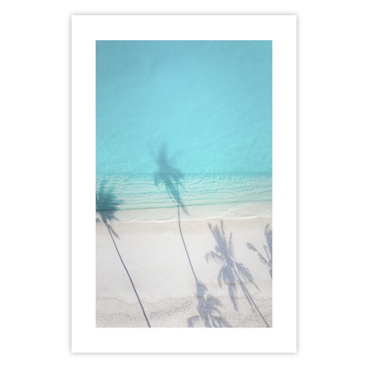 Wall Poster Turquoise Morning - seaside landscape with vivid shadow of palms 135309 additionalImage 13