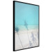 Wall Poster Turquoise Morning - seaside landscape with vivid shadow of palms 135309 additionalThumb 3