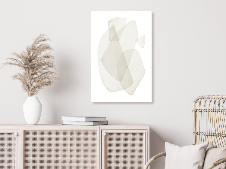 Canvas Beige shapes - Boho Abstraction stylized on watercolor 136009 additionalImage 3