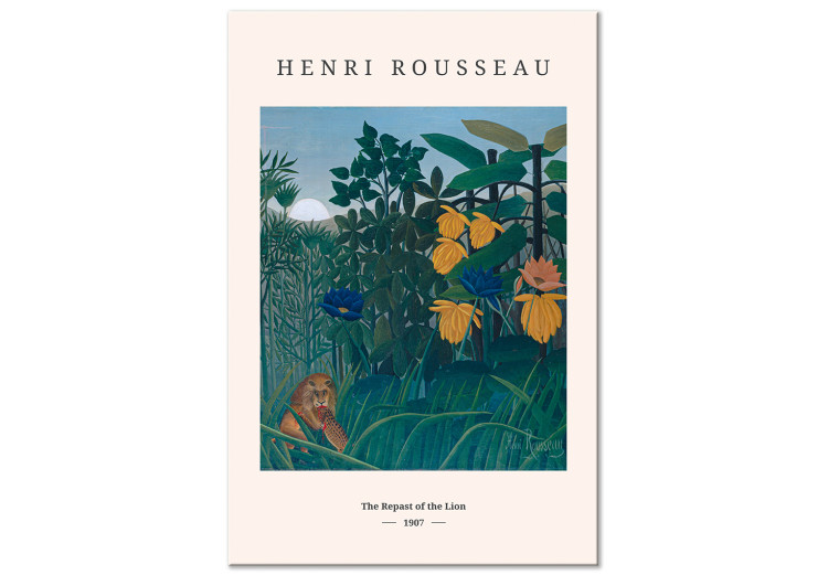 Canvas Print Henri Rousseau: The Repast of the Lion (1 Part) Vertical 137309