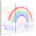 Canvas Print Rainbow Day (3-piece) - colorful watercolor-painted composition 142309 additionalThumb 2