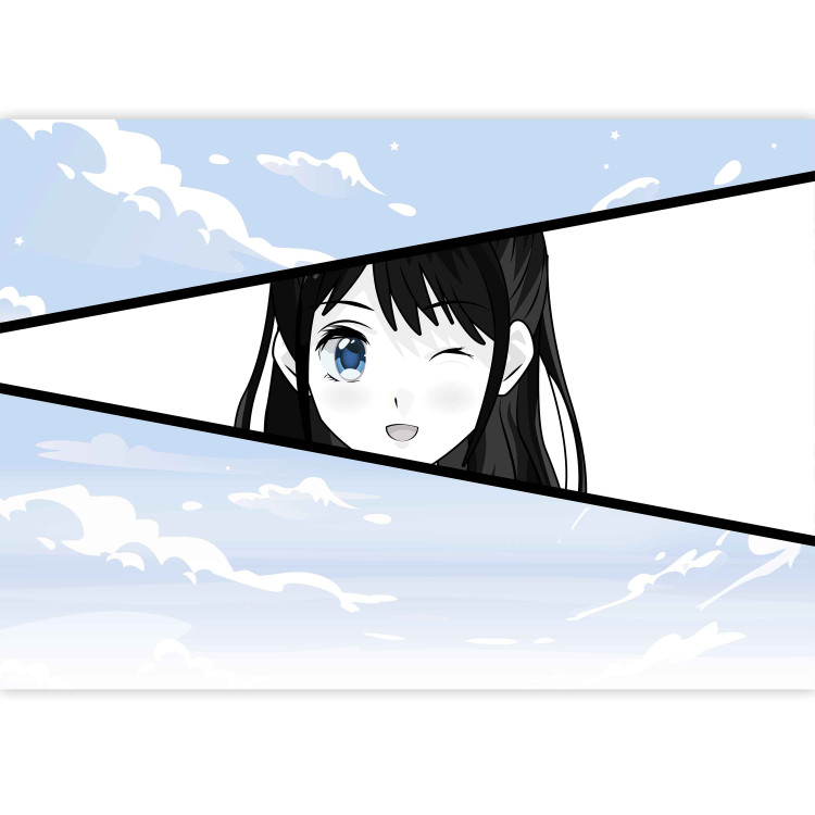 Photo Wallpaper Manga Style Girl - Comic Book Character Against a Blue Sky 145509 additionalImage 3