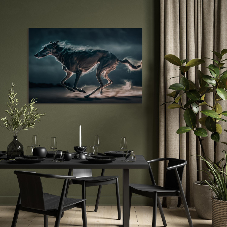 Canvas Art Print AI Greyhound Dog - Speeding Animal Captured in a Gallop - Horizontal 150209 additionalImage 9