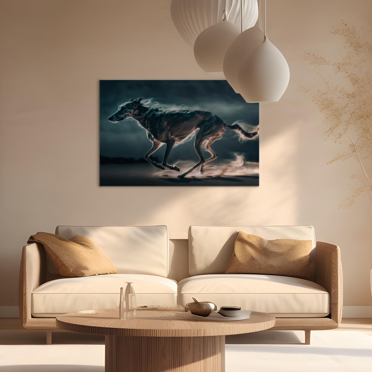 Canvas Art Print AI Greyhound Dog - Speeding Animal Captured in a Gallop - Horizontal 150209 additionalImage 5