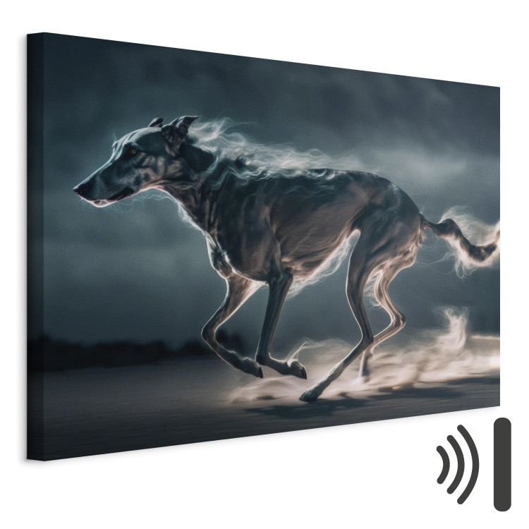 Canvas Art Print AI Greyhound Dog - Speeding Animal Captured in a Gallop - Horizontal 150209 additionalImage 8