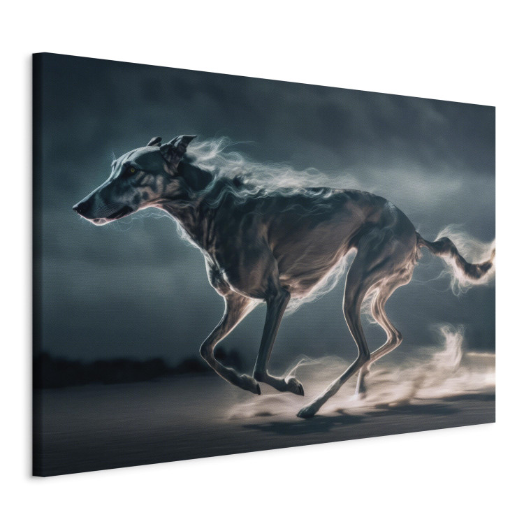 Canvas Art Print AI Greyhound Dog - Speeding Animal Captured in a Gallop - Horizontal 150209 additionalImage 2