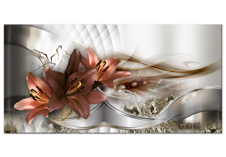 Large canvas print Abstract Composition With Red Lilies II [Large Format] 150709