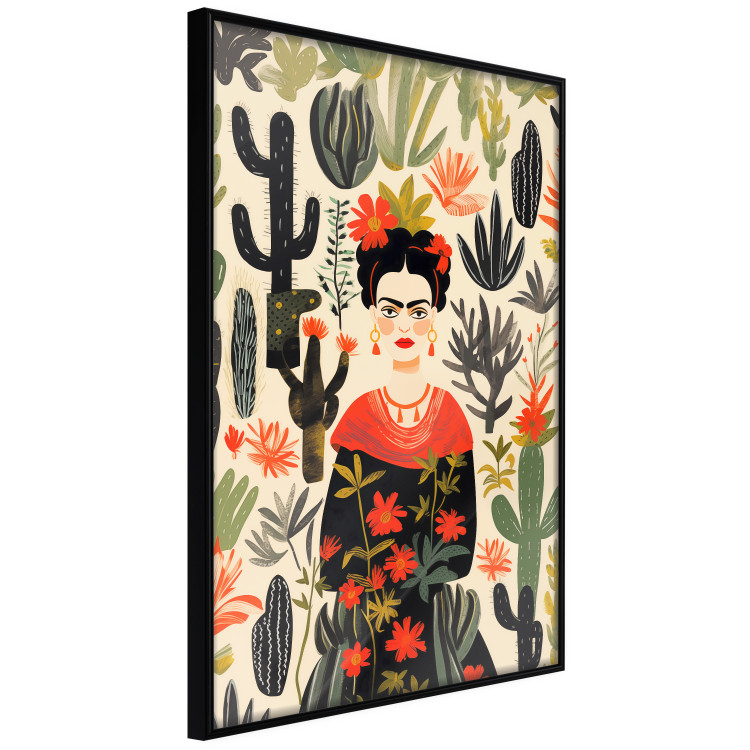 Wall Poster Frida in the Desert - A Composition With the Painter and Cacti in the Background 152209 additionalImage 4