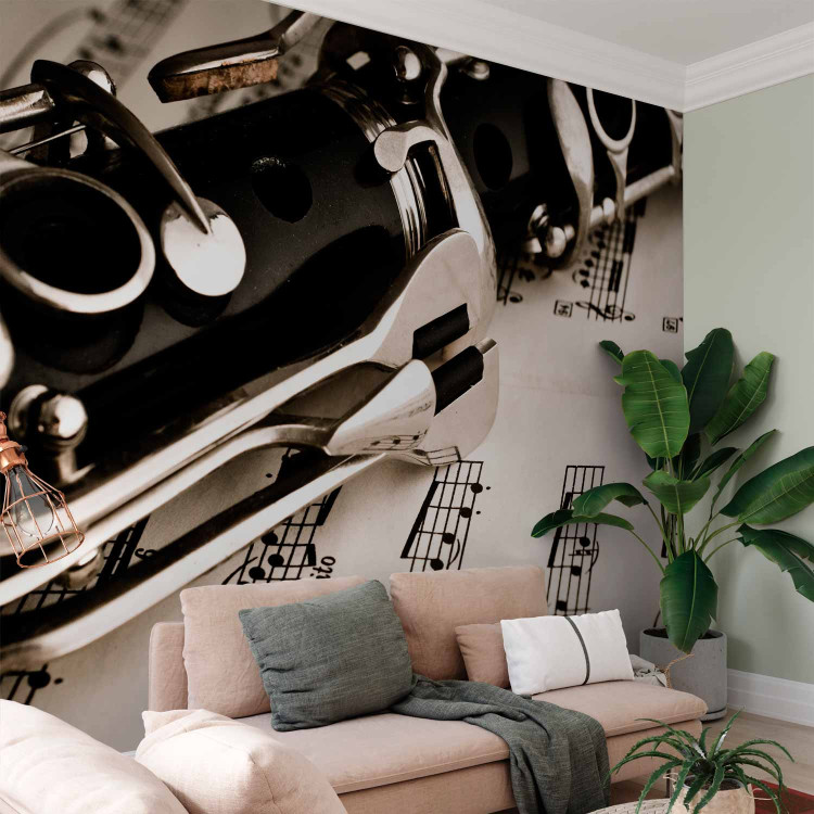 Wall Mural Clarinet and music notes 61109