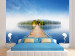 Wall Mural One Bridge - Serene Landscape of an Island surrounded by the Blue of the Sea and Sky 61609