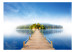 Wall Mural One Bridge - Serene Landscape of an Island surrounded by the Blue of the Sea and Sky 61609 additionalThumb 1