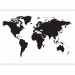 Wall Mural Minimalist world map - black outline of continents on a white background 95909 additionalThumb 1