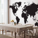 Wall Mural Minimalist world map - black outline of continents on a white background 95909 additionalThumb 7