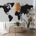 Wall Mural Minimalist world map - black outline of continents on a white background 95909 additionalThumb 8