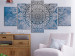 Canvas Hypnosis (5-part) Wide - Mandala on Blue Background in Zen Style 107819 additionalThumb 3