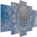 Canvas Hypnosis (5-part) Wide - Mandala on Blue Background in Zen Style 107819 additionalThumb 2
