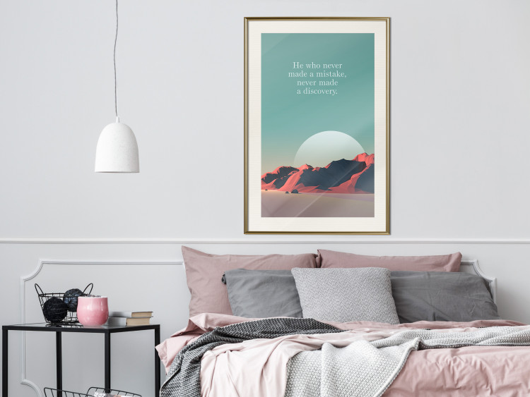 Wall Poster He who never made a mistake - mountains and motivational English quote 114419 additionalImage 21